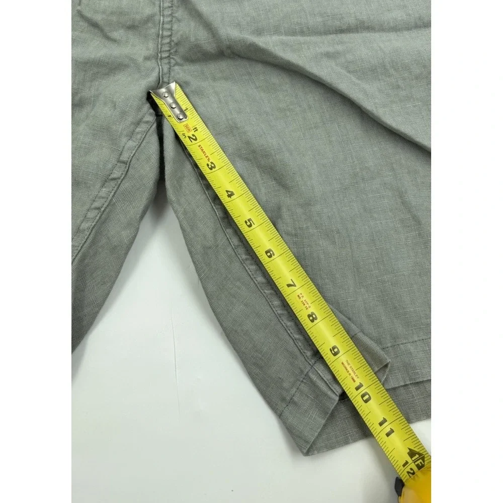Carbon 2‎ Cobalt Men's 38 Gray Linen Flat Front Chino Shorts